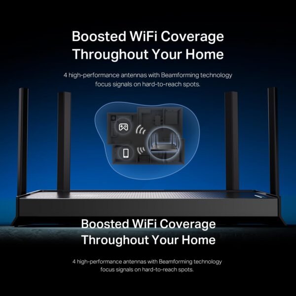 TP-Link Dual-Band BE3600 Wi-Fi 7 Router Archer BE230 | 4-Stream 3.6 Gbps | 2×2.5G + 3×1G Ports, USB 3.0, 2.0 GHz Quad Core, 4 Antennas | VPN Clients & Server | EasyMesh, HomeShield, MLO, Private IOT