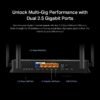 TP-Link Dual-Band BE3600 Wi-Fi 7 Router Archer BE230 | 4-Stream 3.6 Gbps | 2×2.5G + 3×1G Ports, USB 3.0, 2.0 GHz Quad Core, 4 Antennas | VPN Clients & Server | EasyMesh, HomeShield, MLO, Private IOT