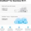 TP-Link RE815X AX5400 WiFi 6 Range Extender w/Ethernet Port | 5.4 Gbps Tri-Band Wireless Repeater Amplifier | Up to 2800 Sq. Ft., 96 Devices | Internet Signal Booster | 160 MHz | APP Setup | OneMesh