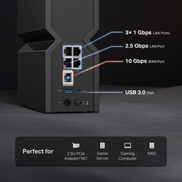 TP-Link Tri-Band BE15000 WiFi 7 Router Archer BE700 | 8-Stream 15Gbps | 1×10G+1×2.5G+2×1G Ports, USB 3.0 | 6 Internal Antennas | VPN Clients & Server | Easy-Mesh, HomeShield, MLO, Private IOT