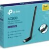 TP-Link AC600 USB WiFi Adapter for PC (Archer T2U Plus)- Wireless Network Adapter for Desktop with 2.4GHz, 5GHz High Gain Dual Band 5dBi Antenna, Supports Win11/10/8.1/8/7/XP, Mac OS 10.9-10.14, Black