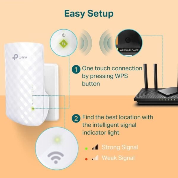 61m1VoMCI4L._AC_SL1100_.jpg TP-Link WiFi Extender with Ethernet Port, Dual Band 5GHz/2.4GHz , Up to 44% More Bandwidth than Single Band, Covers Up to 1200 Sq.ft and 30 Devices, Signal Booster Amplifier Supports OneMesh(RE220)