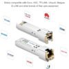 10GBASE-T SFP+ to RJ45 Module, 10Gb Ethernet Copper RJ-45, 10gbe Gigabit Mini gbic Computer Networking Transceiver Compatible with Brocade 10G-SFPP-T, up to 30-Meter