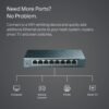 TP-Link TL-SG108 8 Port Gigabit Unmanaged Ethernet Network Switch, Ethernet Splitter Plug & Play Fanless Metal Design Shielded Ports Traffic Optimization
