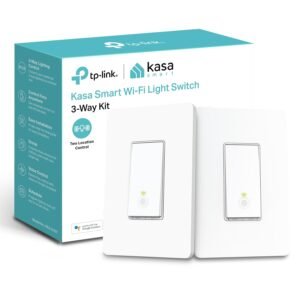 Kasa Smart 3 Way Switch HS210 KIT, Needs Neutral Wire, Kasa Smart 3 Way Switch HS210 KIT, Needs Neutral Wire, 2.4GHz Wi-Fi Light Switch works with Alexa and Google Home, UL Certified, No Hub Required, White,2 Count (Pack of 1)