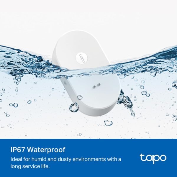 TP-Link Smart Water Leak Detector, Wi-Fi with Rapid Dripping Detection, 90dB Adjustable Alarm, App Alerts, Compatible with Alexa and Google Home