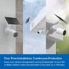 TP-Link 𝗧𝗮𝗽𝗼 SolarCam C402 Kit, Outdoor Battery Camera w/Solar Panel Base, Wireless, 1080P, Free Person/Vehicle Detection, SD/Cloud Storage, Color Night Vision, No Hub Needed, Works w/Alexa