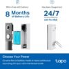 TP-Link Tapo Smart Video Doorbell Camera with Chime, Battery or Wired, 2K QHD Color Night Vison, No Monthly Fee, 180° Ultra-Wide Head-to-Toe View, Ring Call, Free AI Detection, Local Storage (D225)