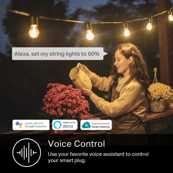 71iANiE8TrL._AC_SL1500_.jpg Kasa Outdoor Smart Plug, Smart Home Wi-Fi Outlet Timer, Max Load 15A/1875W, IP64 Weather Resistance, Compatible with Alexa, Google Home & SmartThings, No Hub Required, ETL Certified(KP401)