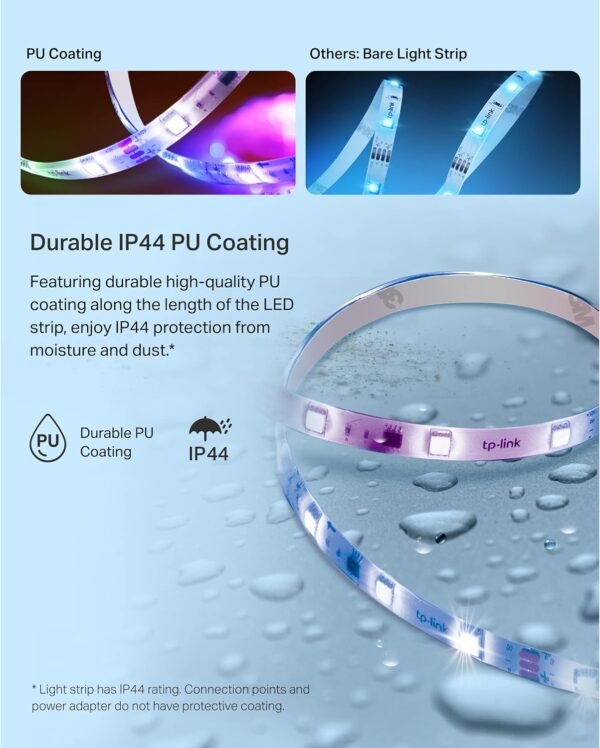 71jrwEL0hFL._AC_SL1500_.jpg Kasa Smart LED Light Strip, 50 Color Zones RGBIC, 16.4ft Wi-Fi LED Strip Works w/ Alexa, Google Home & SmartThings, High Brightness, 16M Colors, PU Coating, Trimmable, 2 Yr Warranty (KL420L5)