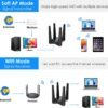 USB WiFi Adapter for Desktop PC, AC1900 WiFi Adapter Dual Band Wireless Network Adapter with 2.4GHz/5GHz High Gain Antennas, MU-MIMO, Supports Windows 11/10/8.1/8/7, XP, Mac OS 10.7-10.15
