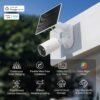 TP-Link 𝗧𝗮𝗽𝗼 SolarCam C402 Kit, Outdoor Battery Camera w/Solar Panel Base, Wireless, 1080P, Free Person/Vehicle Detection, SD/Cloud Storage, Color Night Vision, No Hub Needed, Works w/Alexa