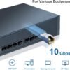 10GBASE-T SFP+ to RJ45 Module, 10Gb Ethernet Copper RJ-45, 10gbe Gigabit Mini gbic Computer Networking Transceiver Compatible with Brocade 10G-SFPP-T, up to 30-Meter