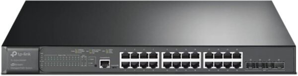 TP-Link TL-SG3428XMP | Jetstream 24 Port Gigabit Smart Managed L2+ PoE switch | 24 PoE+ Port @384W, 4 * 10GE SFP+ Slots | Support Omada SDN | IPv6 and Static Routing