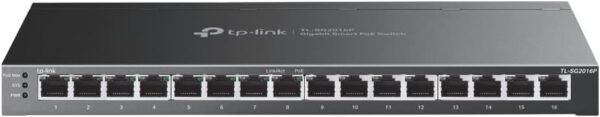 TP-Link Omada SG2016P | 16 Port Gigabit Smart Managed PoE Switch | 8 PoE+ Port @120W | Support Omada SDN | PoE Recovery | IPv6 | Static Routing | L2/L3/L4 QoS | 5 Year Manufacturer Warranty