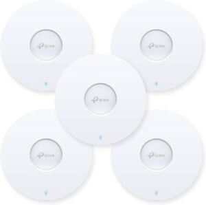 TP-Link EAP613 5-Pack Ultra-Slim Wireless Access Point w/o DC Adapter | Omada True Wi-Fi 6 AX1800 | Mesh, Seamless Roaming, WPA3, MU-MIMO | Remote & App Control | PoE+ Powered | Multi Control Options