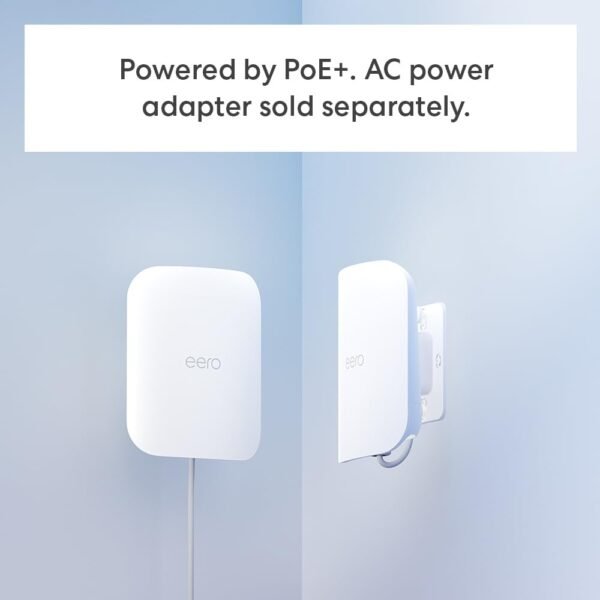 41wcnseidPL._SL1000_.jpg Introducing Amazon eero Outdoor 7 PoE mesh wifi router, Weatherproof rating of IP66, Coverage up to 15,000 sq. ft. outdoors, AC power adapter not included, 1-pack, 2024 release