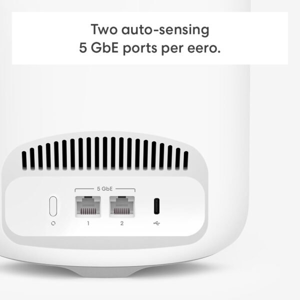 512bg79g61L._SL1000_.jpg Introducing Amazon eero Pro 7 tri-band mesh Wi-Fi 7 router (newest model) - Supports internet plans up to 5 Gbps, Coverage up to 4,000 sq. ft., 2-pack