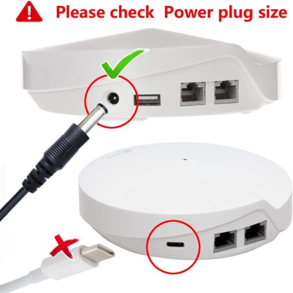 515RdjRR7JL._AC_SL1100_.jpg T POWER 12V Charger for TP-Link Deco Tri Band Mesh WiFi System S4, M3, M4, M5, M9, X20 X55 X60 XE75 X90 S4 M5 AX21 AX3000 AX3600 AX6600 AXE5400 Ac DC Adapter Power Supply Cord