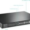 TP-Link TL-SG3428XMP | Jetstream 24 Port Gigabit Smart Managed L2+ PoE switch | 24 PoE+ Port @384W, 4 * 10GE SFP+ Slots | Support Omada SDN | IPv6 and Static Routing