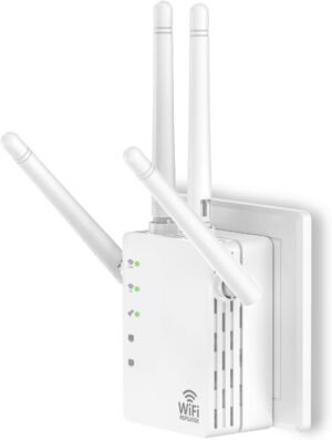 WiFi Extender, WiFi Extender Signal Booster, WiFi Booster, Covers Up to 12880 Sq.ft and 105 Devices, Dual Band Wireless Repeater, WiFi Repeater, WiFi Extenders Signal Booster for Home