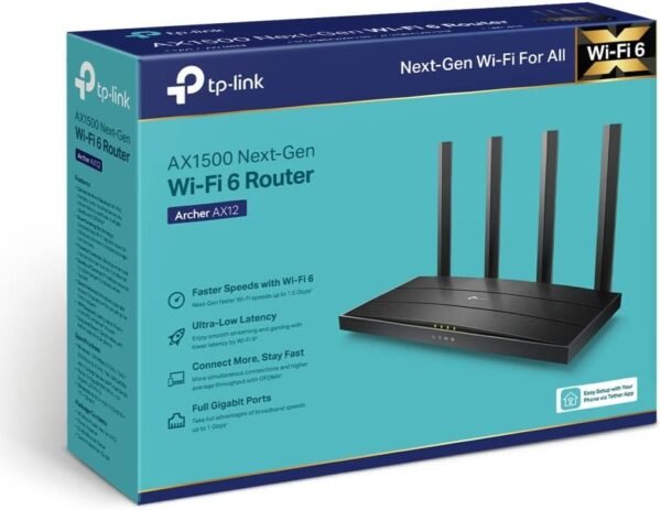 TP-Link Archer AX12 WiFi6 Router AX1500 1xGb WAN