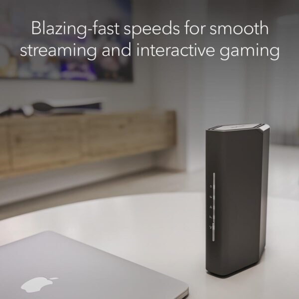 51Fa1GewFL._AC_SL1200_.jpg NETGEAR Nighthawk Dual-Band WiFi 7 Router (RS90) – Security Features, BE3600 Wireless Speed (up to 3.6 Gbps) - Covers up to 2,000 sq. ft., 50 Devices – 2.5 Gig Internet Port