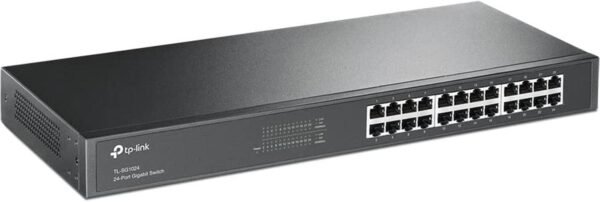 51Kbc5mC0JL._AC_SL1500_.jpg TP-Link TL-SG1024 | 24 Port Gigabit Ethernet Switch | Plug and Play | Sturdy Metal w/Shielded Ports | Rackmount | Fanless | 3 Year Manufacturer Warranty | Unmanaged, BLACK