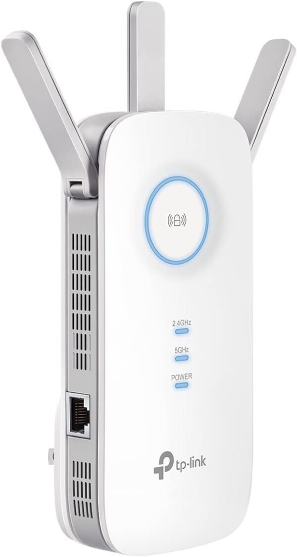 TP-Link AC1900 WiFi Extender (RE550), Covers Up to 2800 Sq.ft and 35 Devices, 1900Mbps Dual Band Wireless Repeater, Internet Booster, Gigabit Ethernet Port (Renewed)