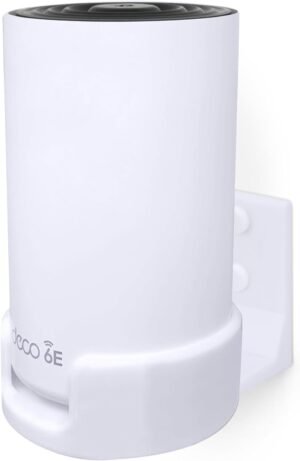Screwless Wall Mount for TP-Link Deco X68, XE75, XE75 PRO, Screwless Wall Mount for TP-Link Deco X68, XE75, XE75 PRO, AXE5300 & AXE5400, Easy to Install, No Mess, Reduce Interference & Increase Range, Stick On Adhesive Bracket, White by Brainwavz