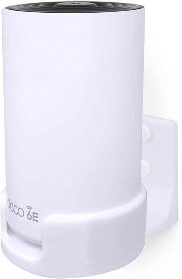 Screwless Wall Mount for TP-Link Deco X68, XE75, XE75 PRO, Screwless Wall Mount for TP-Link Deco X68, XE75, XE75 PRO, AXE5300 & AXE5400, Easy to Install, No Mess, Reduce Interference & Increase Range, Stick On Adhesive Bracket, White by Brainwavz