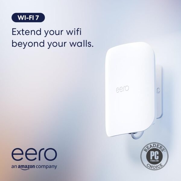 Introducing Amazon eero Outdoor 7 PoE mesh wifi router, Weatherproof Introducing Amazon eero Outdoor 7 PoE mesh wifi router, Weatherproof rating of IP66, Coverage up to 15,000 sq. ft. outdoors, AC power adapter not included, 1-pack, 2024 release