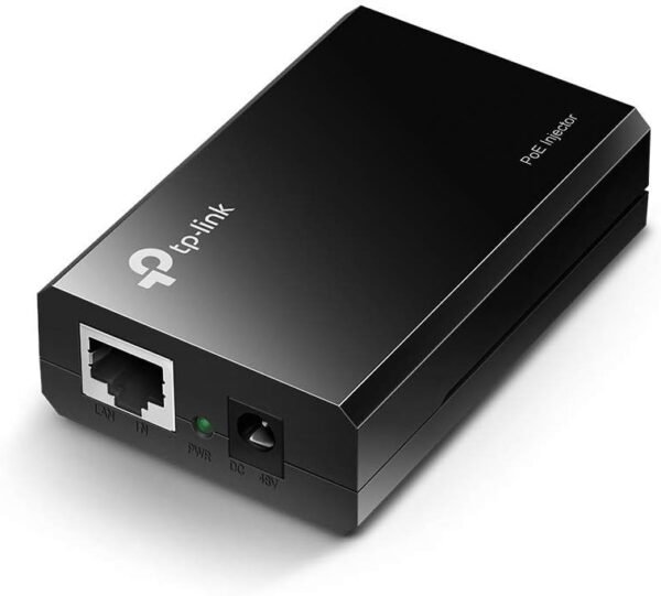 TP-LINK 802.3af Gigabit PoE Injector | Convert Non-PoE to PoE Adapter | Auto Detects the Required Power, up to 15.4W | Plug & Play | Distance Up to 100 meters (328 ft.) | Black (TL-PoE150S)