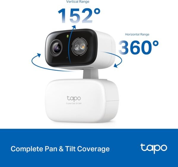 61141s3EXfL._AC_SL1500_.jpg Tapo 2K 3MP Pan/Tilt Indoor/Outdoor Security Camera - Free Person/Baby Cry Detect & Motion Track, 360° Pan, Color Night Vision, SD/Cloud Storage, Works w/Alexa & Google Home HybridCam 360