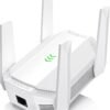 AX3000 WiFi 6 Extender, Dual Band WiFi Extender Signal Booster, Internet Booster with Gigabit Ethernet Port, Covers Up to 12,000sq.ft and 99 Devices, Faster Speed and Easy Setup, White