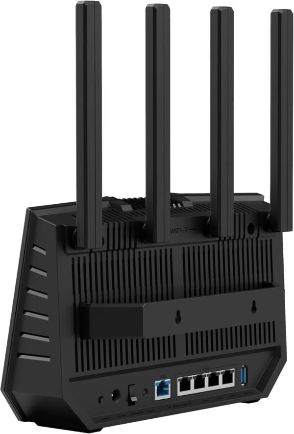 ASUS RT-BE92U BE9700 Tri-Band WiFi 7 Router, Supports New 320MHz Bandwidth & 4096-QAM, MLO, AI WAN Detection, AiMesh Support, Subscription-Free Network Security & Comprehensive VPN Features