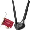 TP-Link WiFi 6E Intel AX210 AXE5400 PCIe WiFi Card for TP-Link WiFi 6E Intel AX210 AXE5400 PCIe WiFi Card for PC Archer TXE75E- Tri Band Wireless Adapter for Desktop PC w/Magnetic Base Dual Antenna, Bluetooth 5.3(USB Port), WPA3, MU-MIMO, OFDMA, 802.11ax