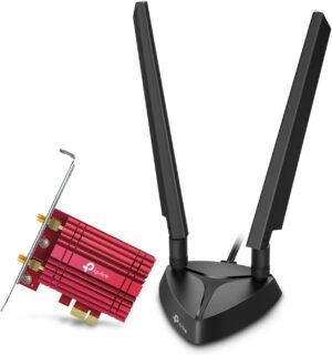 TP-Link WiFi 6E Intel AX210 AXE5400 PCIe WiFi Card for TP-Link WiFi 6E Intel AX210 AXE5400 PCIe WiFi Card for PC Archer TXE75E- Tri Band Wireless Adapter for Desktop PC w/Magnetic Base Dual Antenna, Bluetooth 5.3(USB Port), WPA3, MU-MIMO, OFDMA, 802.11ax