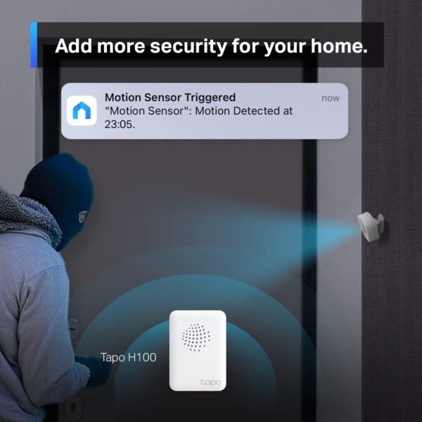 TP-Link Tapo Motion Sensor, Requires Tapo Hub, Long Battery Life w/Sub-1G Low-Power Wireless Protocol, Wide Range Detection, Adjustable Sensitivity, Real-Time Notification, Smart Action, Tapo T100