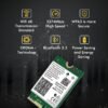 WiFi 6E Wireless Card Intel AX210 NGW Bluetooth 5.3 Tri-Band 5400Mbps Network Adapter for Laptop Support Windows 10/11 (64bit) M.2/NGFF