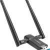 Wireless USB WiFi Adapter for PC - Nineplus 1200Mbps Dual 5Dbi Antennas 5G/2.4G WiFi Adapter for Desktop PC Laptop Windows11/10/8/7/Vista/XP, Wireless Adapter for Desktop Computer Network Adapters