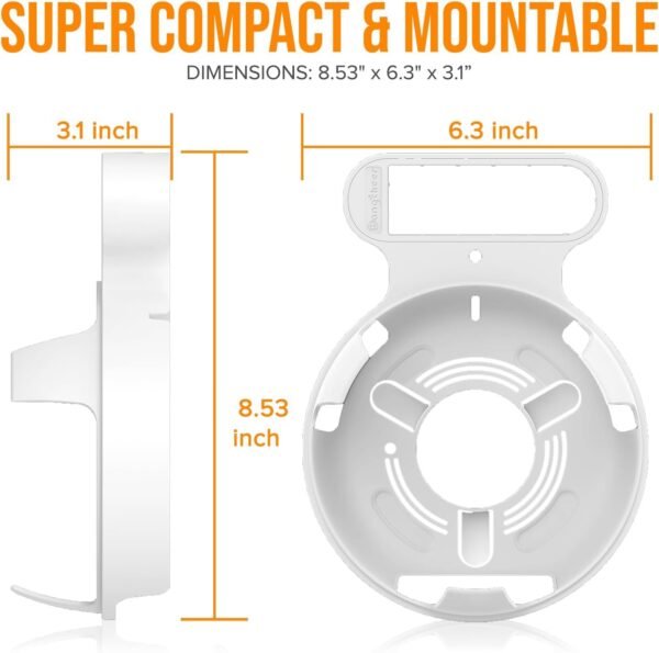 Wall Mount Bracket for TP-Link Deco BE23/BE25/BE3600/BE5000 Mesh WiFi 7 System Network and Power Cord Management Space-Saving TP-Link WiFi 7 Router Wall Mount Bracket (White-3Pack,White)