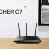 61dTAEXNz8L._AC_SL1500_.jpg TP-LINK Archer C7 AC1750 Dual Band Wireless AC Gigabit Router, 2.4GHz 450Mbps+5Ghz 1300Mbps, 2 USB Port, IPv6, Guest Network (Renewed)
