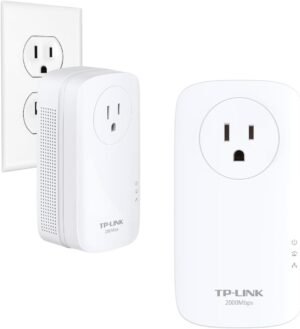 tp-link AV2000 Mbps Powerline Ethernet Adapter - Gigabit Port, Ethernet Over Power, Plug&Play, Power Saving, MU-MIMO, Noise Filtering(TL-PA9020P KIT) (Renewed)