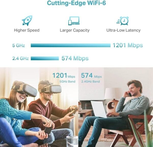 TP-Link AX1800 WiFi 6 Extender(RE605X)-Internet Booster, Covers up to 1500 sq.ft and 30 Devices,Dual Band Repeater up to 1.8Gbps Speed, AP Mode, Gigabit Port (Renewed)