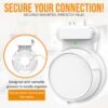 Wall Mount Bracket for TP-Link Deco BE23/BE25/BE3600/BE5000 Mesh WiFi 7 System Network and Power Cord Management Space-Saving TP-Link WiFi 7 Router Wall Mount Bracket (White-3Pack,White)