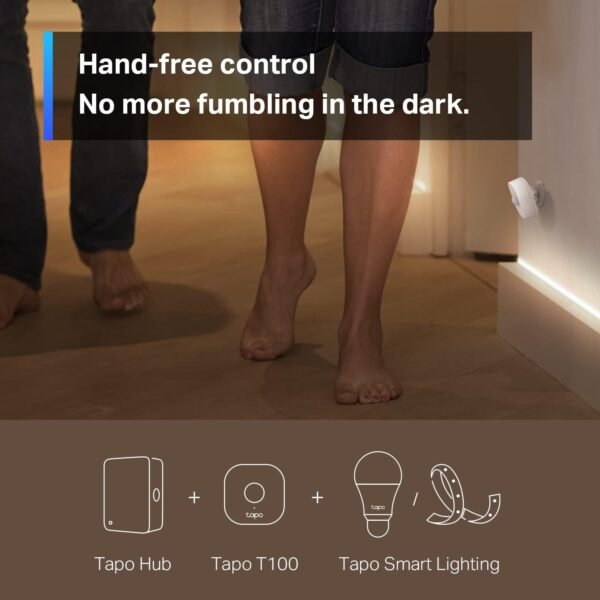 TP-Link Tapo Motion Sensor, Requires Tapo Hub, Long Battery Life w/Sub-1G Low-Power Wireless Protocol, Wide Range Detection, Adjustable Sensitivity, Real-Time Notification, Smart Action, Tapo T100