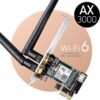71-ol6DfXIL._AC_SL1200_.jpg Cudy New AX3000 Wireless WiFi 6 PCIe Card for PC, Bluetooth 5.2, AX200, 3000Mbps WiFi 6 Speed, 802.11ax/ac/a/b/g/n, Windows 11, 10, WE3000