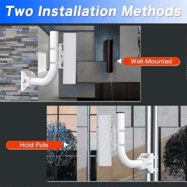 710T8v8l3FL._AC_SL1440_.jpg Pole Mount Bracket for Wireless Bridge Point to Point, TP - Link Mounting Bracket for Outdoor Access Point Mounting Pole, and Universal Antenna Wall Mount Bracket (2 Pack)