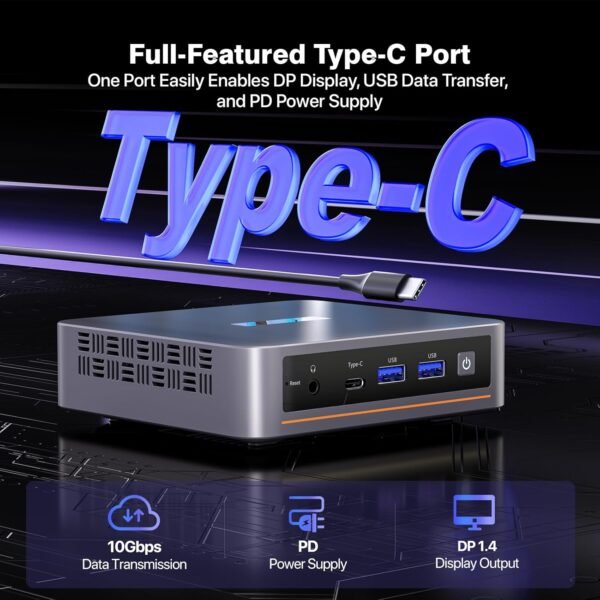 710dTOJJseL._AC_SL1500_.jpg Mini PC Computers 13th Intel Twin Lake N150 (Turbo 3.6GHz), 16GB DDR4 RAM 512GB PCIe3.0 SSD, WI6 Desktop Mini Computer with Type-C, RJ45 LAN Ethernet, 4K Triple Display, WiFi5, BT4.2